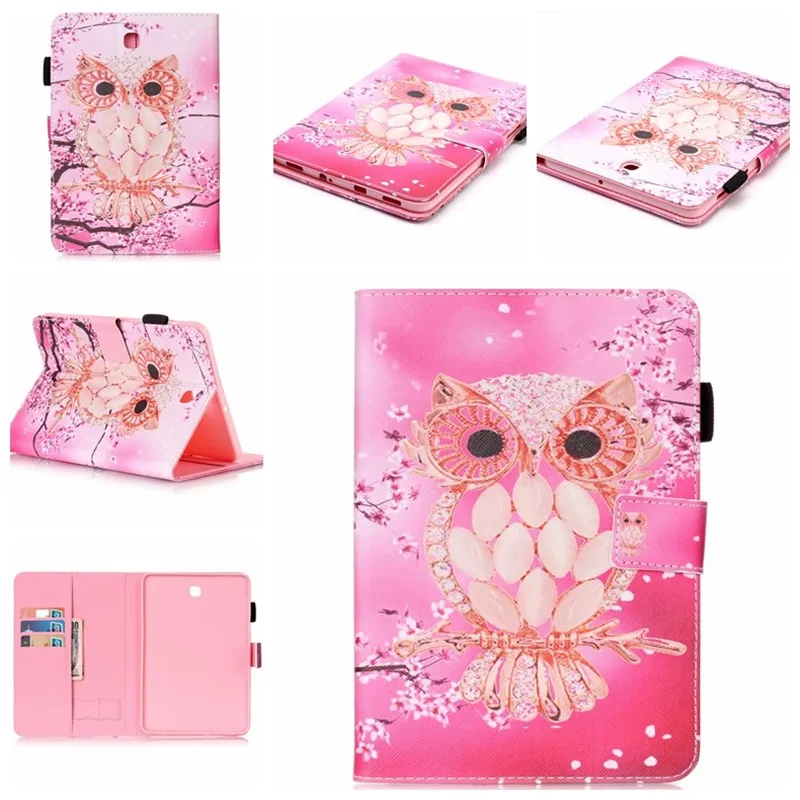 For Samsung Galaxy Tab S2 8.0 SM-T710  T715  T713 T719 Case Stylus Holder Wallet Smart PU Leather Smart Card Slots Flip Cover (1)