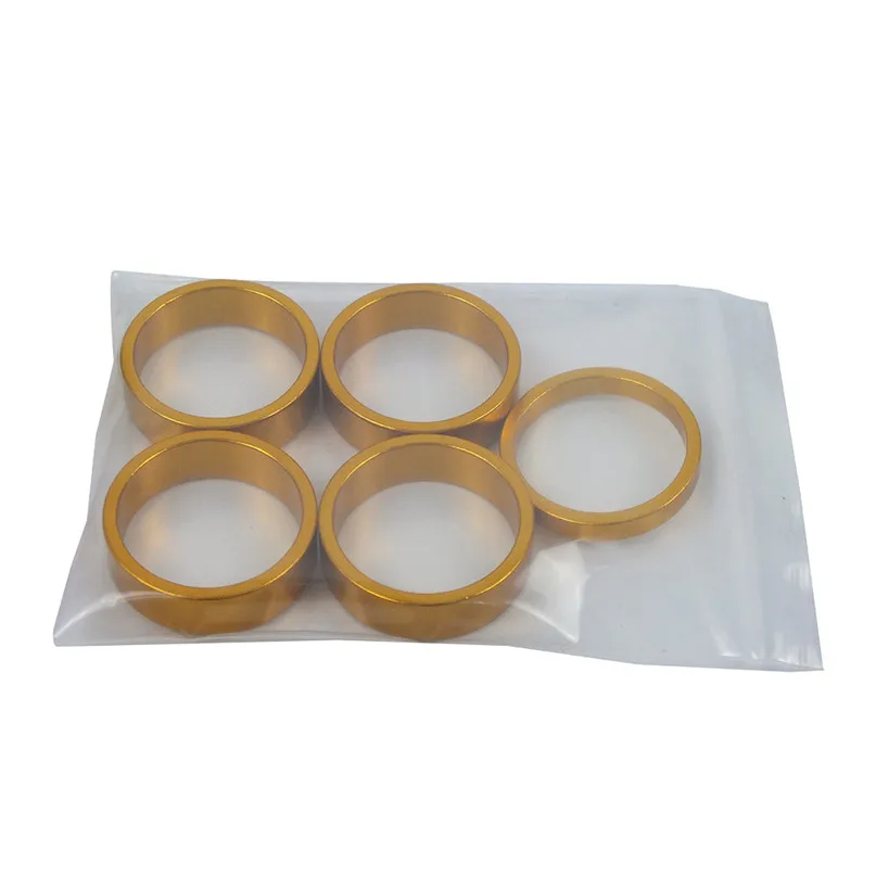 5Pcs Multicolor Aluminum Alloy Bicycle Headset Pad Front Riser MTB Road Bike Pad Front Fork Gasket for bike Accessories #2g28 (5)