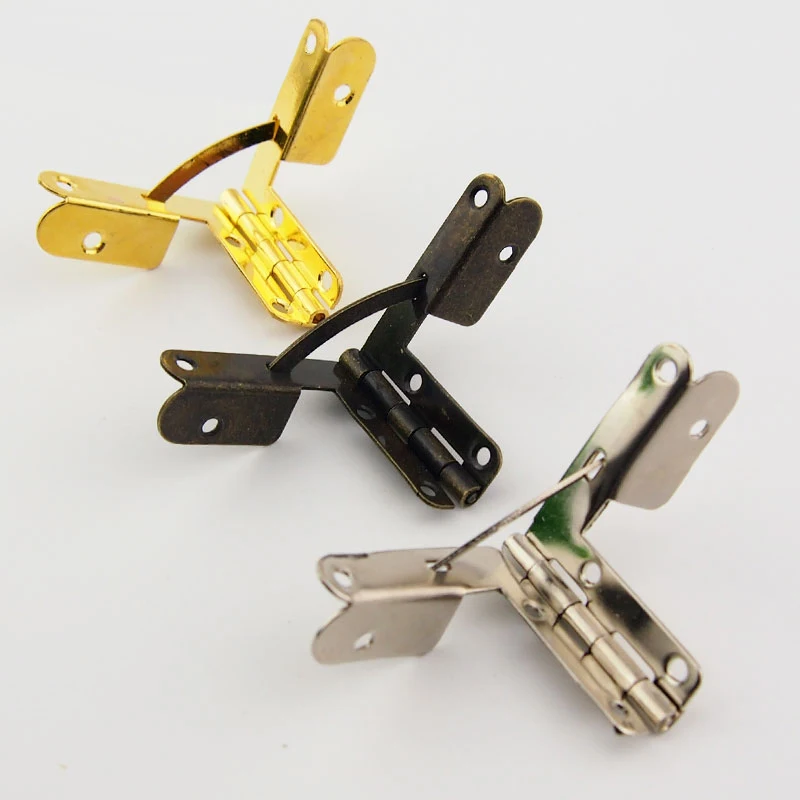 

10pcs 36*32mm Retro Jewelry boxs Hinge support Iron Spring Hinge Antique Bronze For Miniature Furniture Hinges