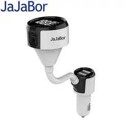 Jajabor Bluetooth автомобильный набор, Handsfree Dual USB 3.4A автомобиля Зарядное устройство Aux 3,5 мм стерео Автомобильный MP3-плеер FM передатчик 1,4 "ЖК-дисплей