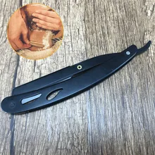 Черный Бритва для стрижки винтажные руководство бритвы все металлическая для бритья нож Бритва для бровей бритья волос профессиональная бритва