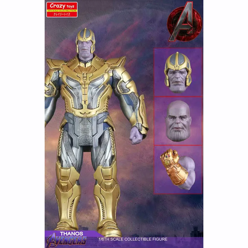 30 см 2 головы Сумасшедшие игрушки Мстители Бесконечность Gauntlet Thanos фигурка