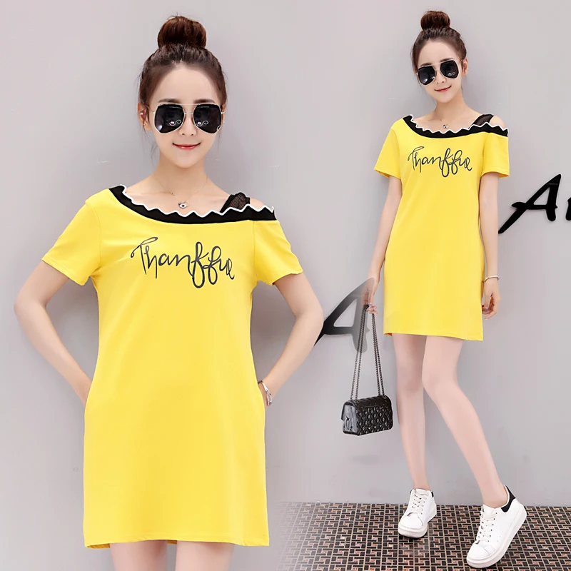 

2018 Summer maternity dresses unilateral shoulder dress for pregnant women Cotton patchwork grenadine Pregnancy Clothing B0420