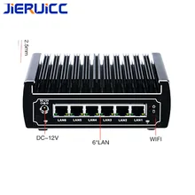 6 INTEL 82583V 1000M LAN FANLESS MINI PC With 1*COM RJ45 Port,1HDMI,4*USB3.0 Support DDR4 RAM For firewall mini pc/vpn router