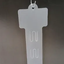 L61cm пластиковые прозрачные PP Розничные Висячие мерчендайзинг 12 клипов полосы продуктов рекламный дисплей в супермаркете магазин 250 шт