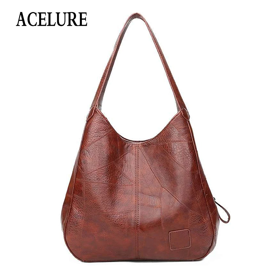 

ACELURE Hobos Bag Women Patchwork Handbags Female Shoulder Bags Casual Lady Tote Leather Crossbody Bags for Women Bolsos Mujer