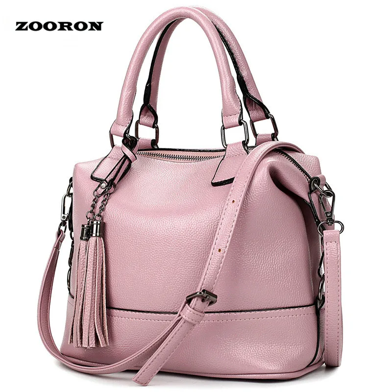 

2017 the new Europe and the United States Boston handbag women leather handbag cowhide shoulder crossbody bags the pillow pack