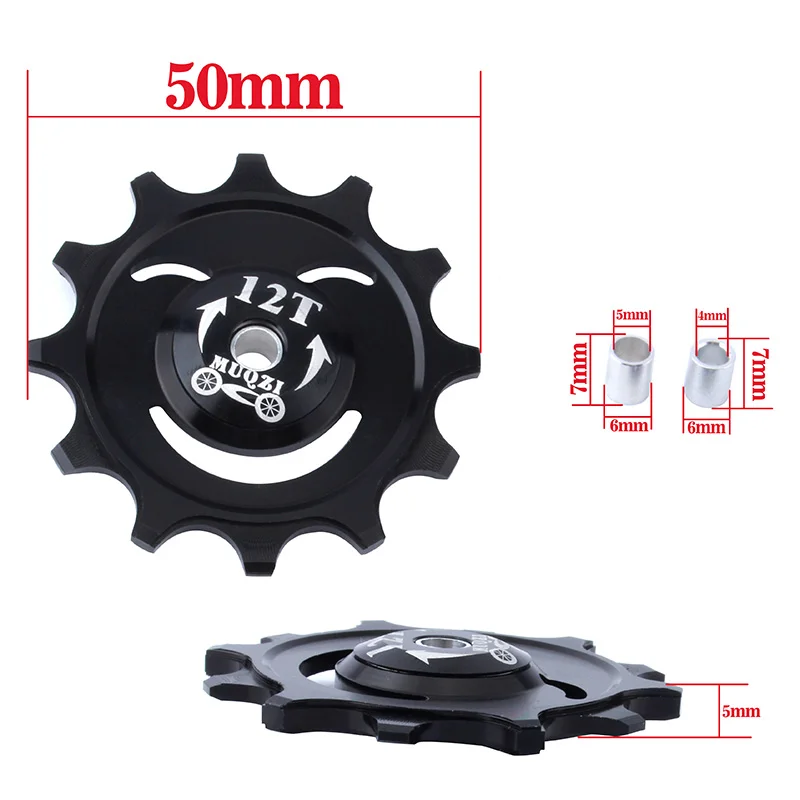 MUQZI горный велосипед Алюминий сплав 12/14T положительный и отрицательный зубы Пэйлин подшипник направляющее колесо циферблат позже направляющее колесо