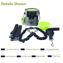 Собака носителей Hands Free собака кошка бег трусцой мягкий пояс полосы эластичный поводок идеальный ходячие обучение собаки поводок Комплект