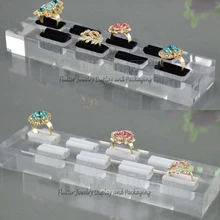 Высококачественный акриловый 8 слотов лоток для показа колец кольцо держатель выставочный стенд для украшений