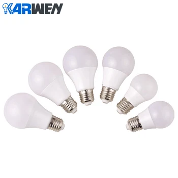 

KARWEN 6PCS LED Bulb E27 AC 220V 3W 5W 7W 9W 12W 15W 18W Cold Warm White Lampada LED Lamp Spotlight For Table LED Lamp Light
