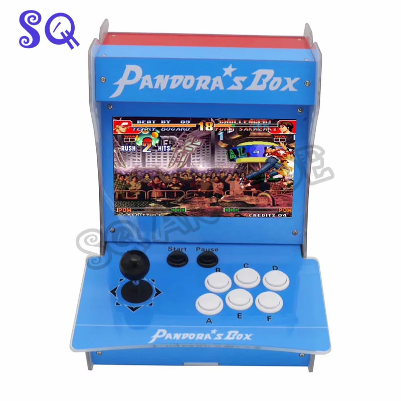 Double fighting bartop arcade mini arcade machine 10.1 inch Dual screen Built in Pandora Box 9 1500 games 2 Player Plug and play