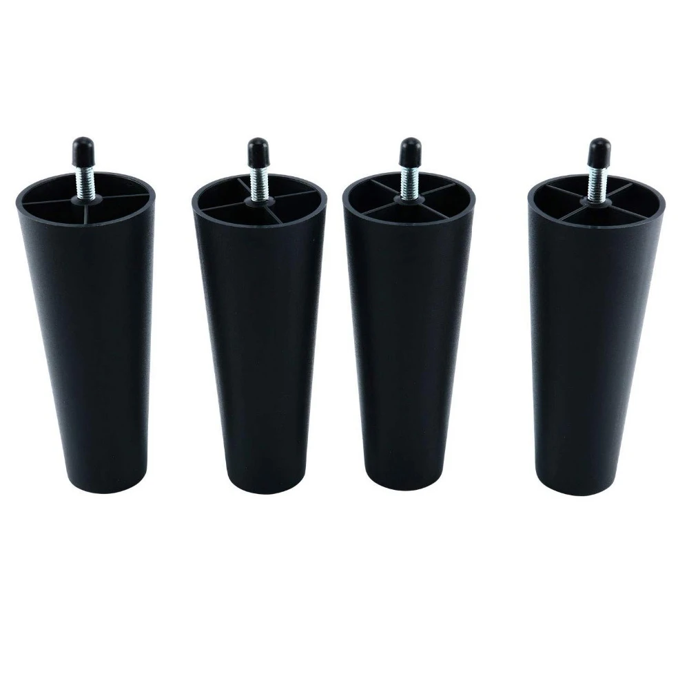

4Pcs Sofa Legs Replacement Furniture Plastic Sofa Legs, with Mounting Plates Screws Chair/Couch/Loveseat/Cabinet M10 Thread