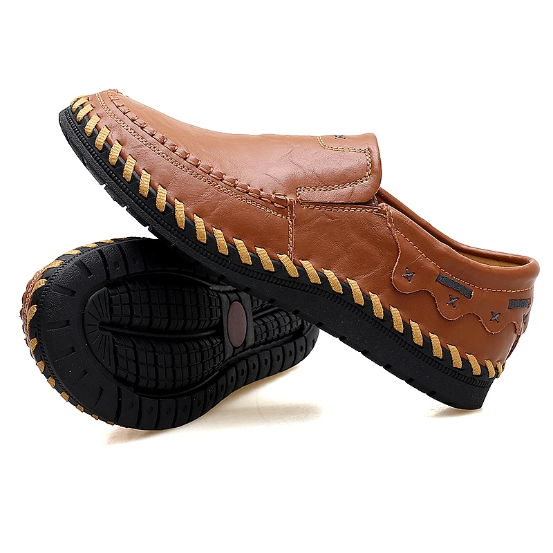 Mens Casual Shoes Hot Sale Fashion Boat Shoes Male Slip On Loafers Shoes Casual Breathable 5#25D50
