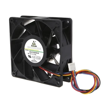 

7000RPM Miner Cooling Fan 12038 12V 3A Dual Ball Bearing Brushless 4-Wire PWM Temperature Control Radiator Air Cooler Drop Ship