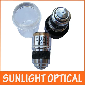 

1PC 100x L=185 School Lab Eductional Student Use Achromatic Optical Objective Lens for Biological Microscope 160/0.17