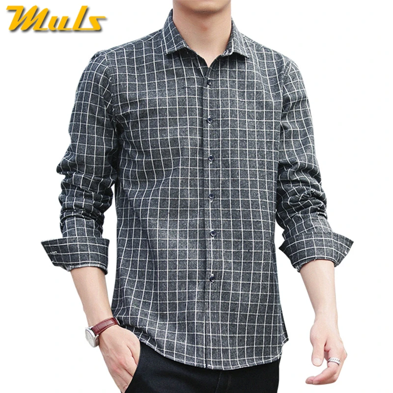 Рубашка мужская клетчатая с длинным рукавом 4 цвета|plaid shirt men|shirt men long sleevemale |