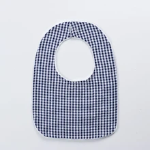Производство легко мыть сетки/решетки/клетчатый полосатый нагрудник прочный Обычная бандана мини детские нагрудники Европа seersuck детский нагрудник