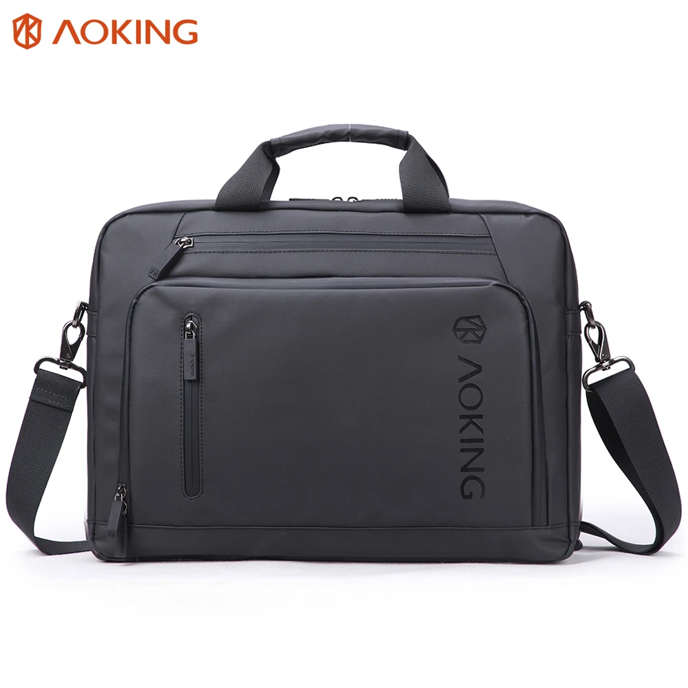 Aoking New Black Nylon Men's Bag Briefcase for Laptop Portable Business