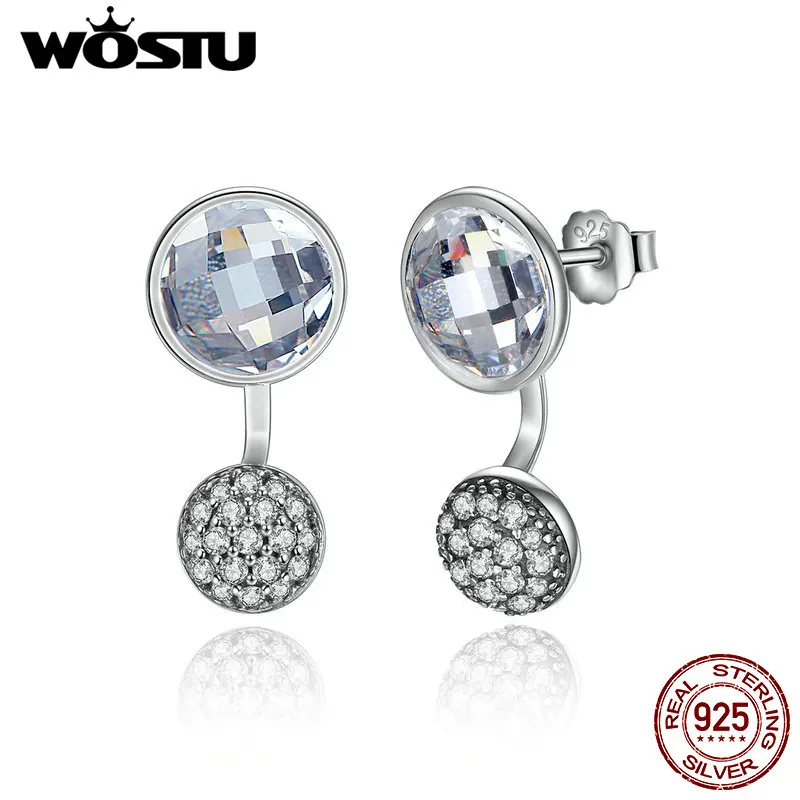 Hot Sale 925 Sterling Silver Dazzling Poetic Droplets Stud Earrings For Women Compatible With Original WST