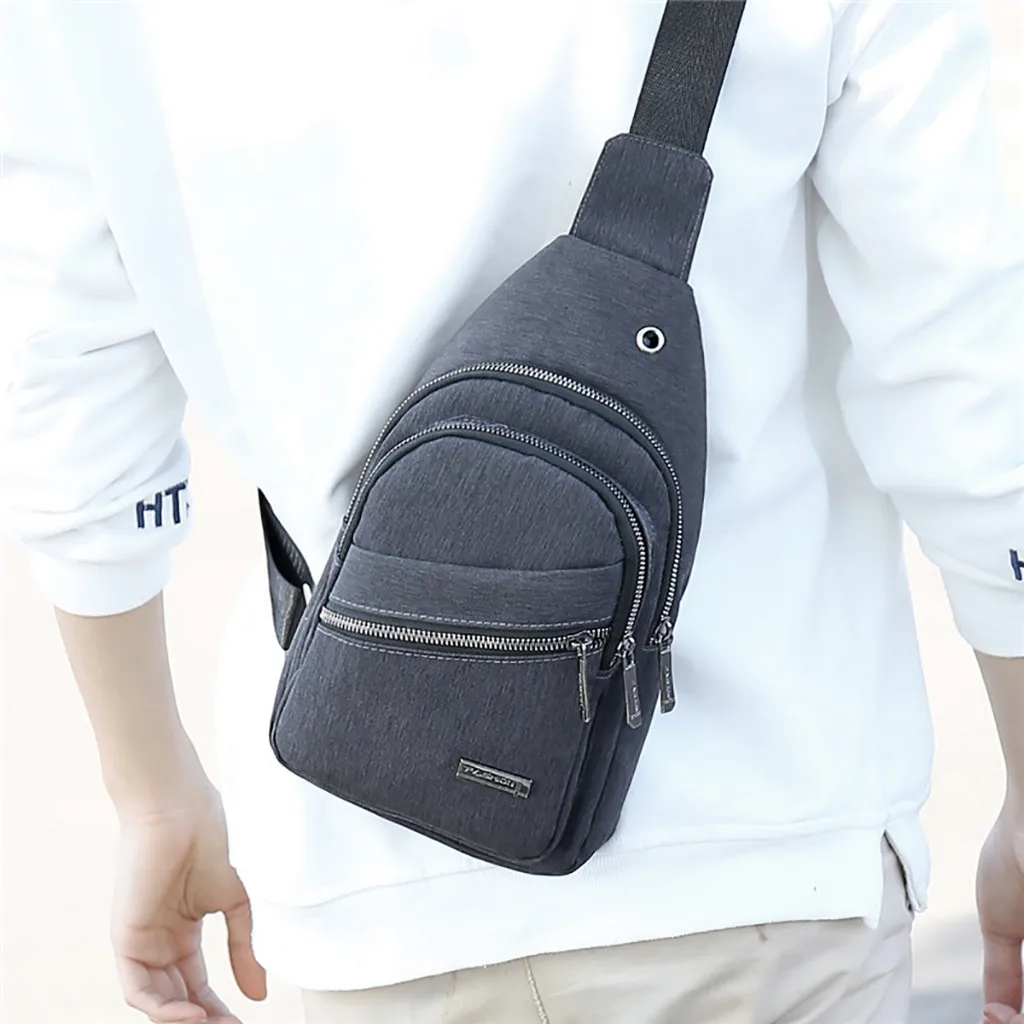 

Men Small Bag Wild Messenger Bag Fashion One Shoulder Plaid Chest Bag New Multifuction For Student School Bag mochila