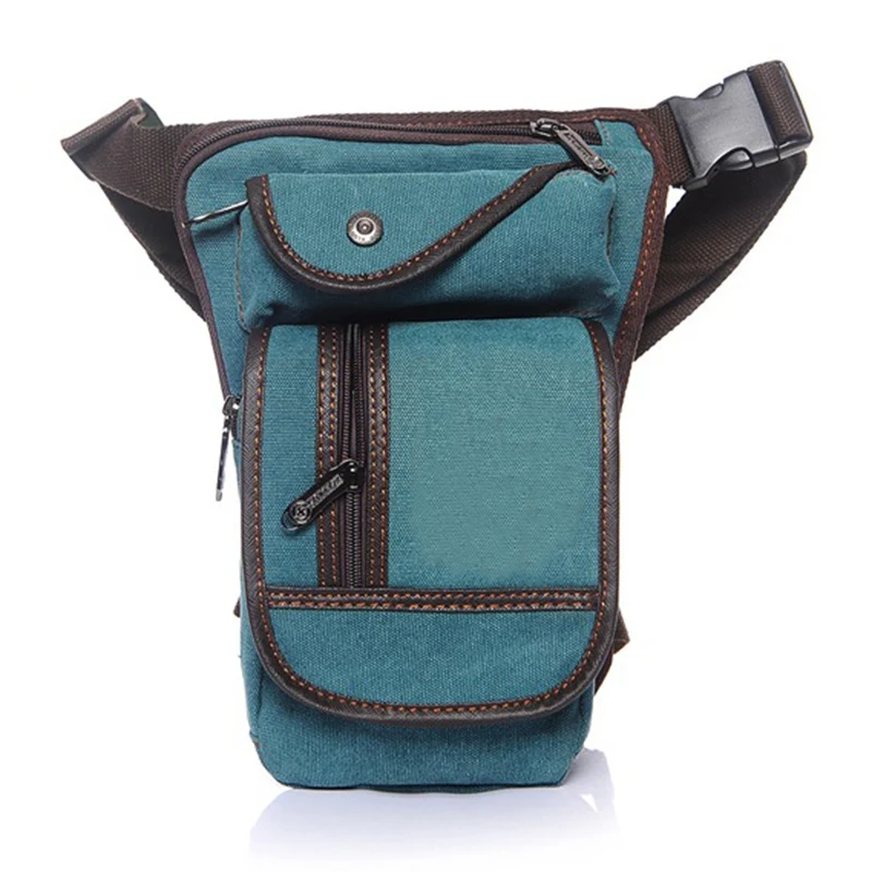 

Canvas/Nylon Drop Leg Fanny Bag Belt Hip Bum Thigh Pouch Motorcycle Trekking Crossbody Messenger Shoulder Waist Pack Bags