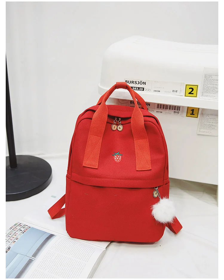 MJ Canvas Backpack Women Travel Bag Female Large Canvas Travel Backpack Fashion School Bag for Teenage Girls (21)
