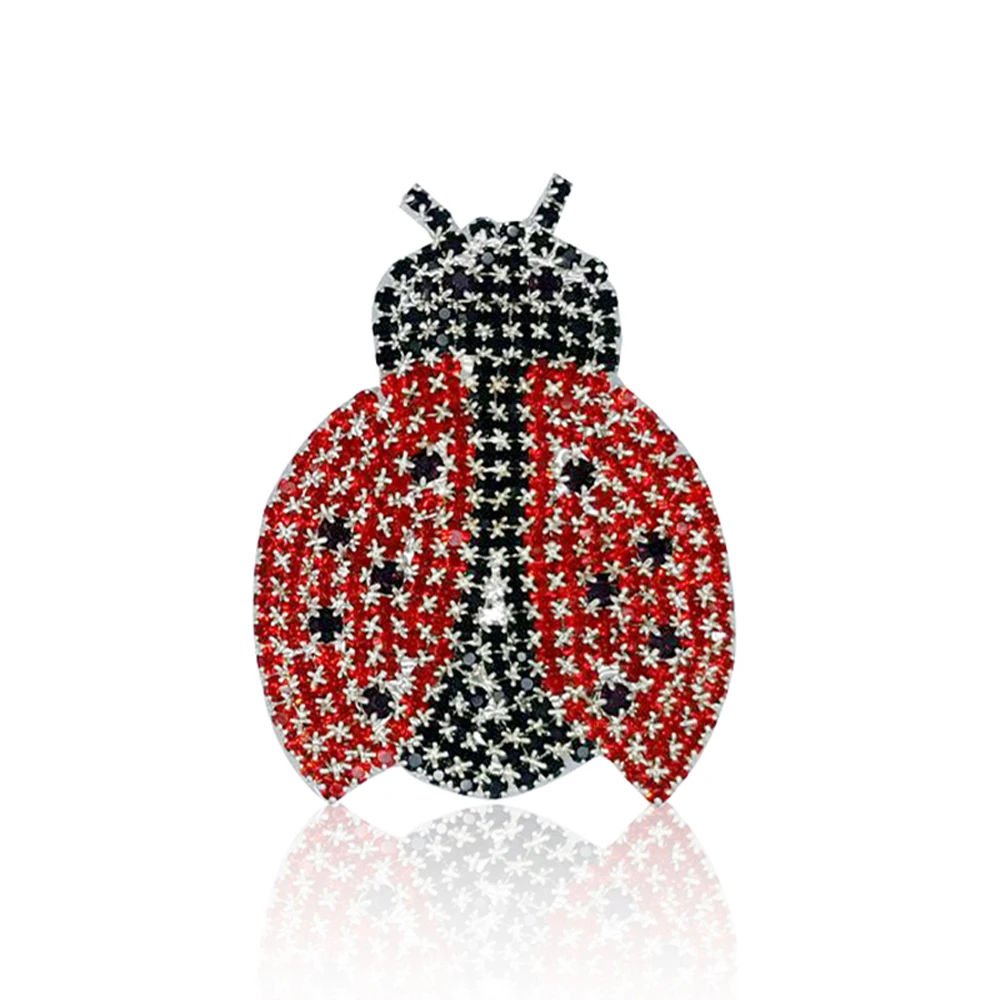 Crystal Ladybug Brooch Pins Hand made Jewelry&Gift Wholesale 6PCS/LOT