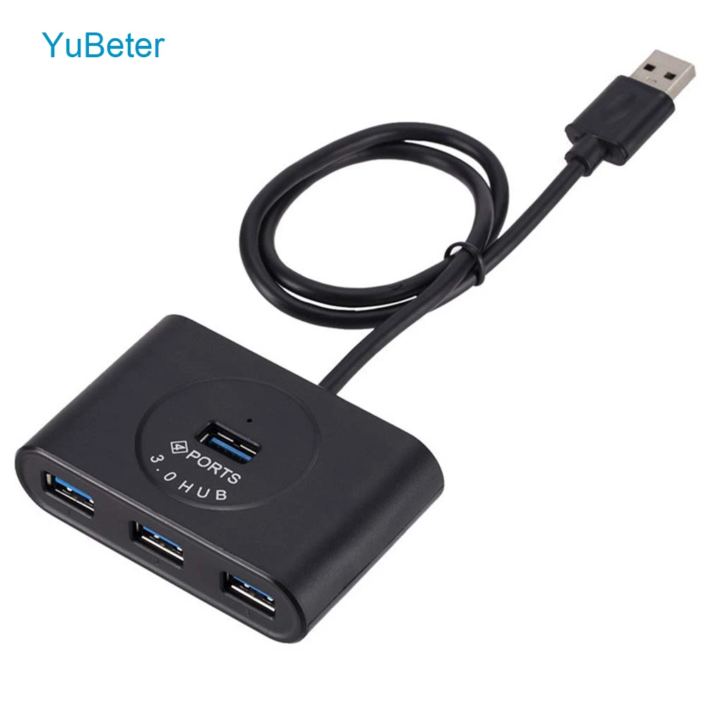 

YuBeter 4 Ports USB HUB 3.0 Combo High Speed 5Gbps Multi USB 3.0 Splitter for Laptop PC Tablet USB Flash Drives Mouse Keyboard