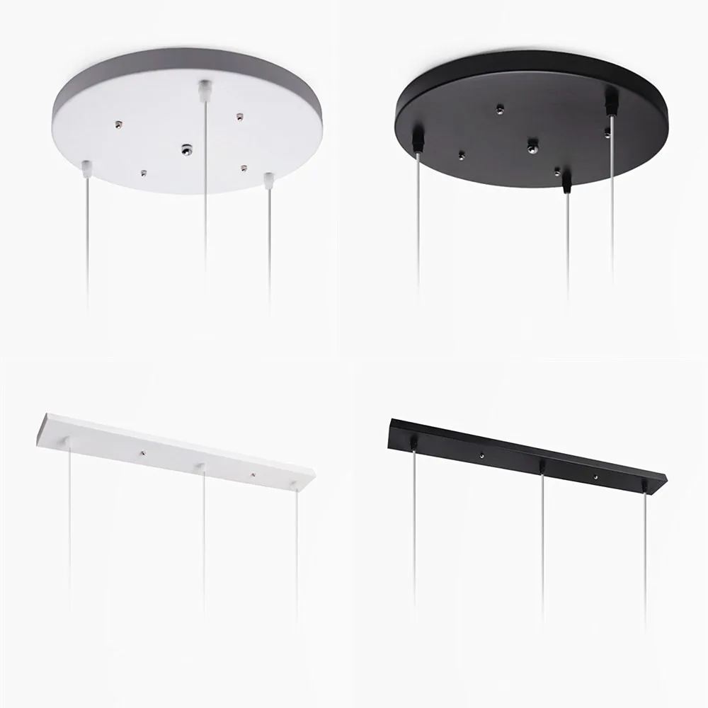

[DBF]Pendant Lamp Accessory 3 lamps bar Round Ceiling Mounted Plate Canopy Customize for Pendant lights hanglamp