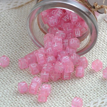 

6x6mm 400PCs Mixed Sky Pink Acrylic Alphabet/Letter square Beads Pony Beads For Jewelry Making YKL0116