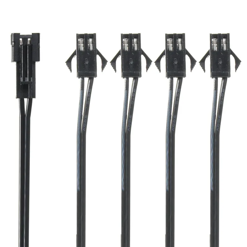 Самые низкие цены 2/3/4/5 в 1 разветвитель кабеля для EL провода трубки неоновые полосы светильник Conected с солнечным инвертором черный