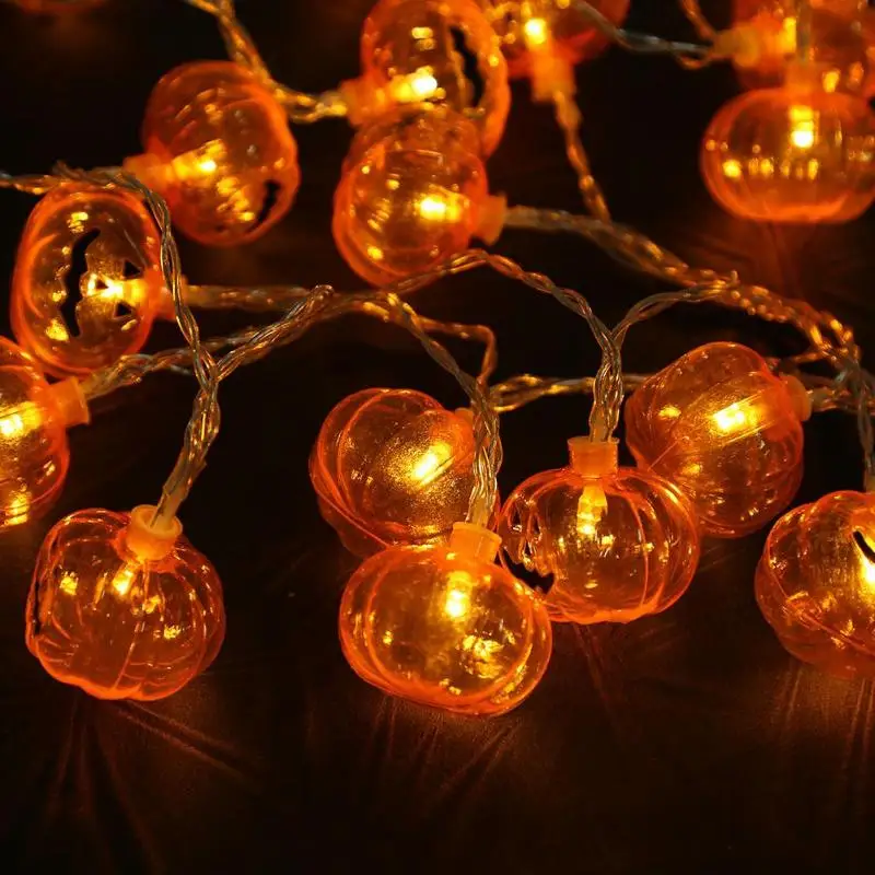 2,5 m/8.2ft 20 светодиодный 6W фонарь-Тыква Хэллоуин украшение струнная лампа