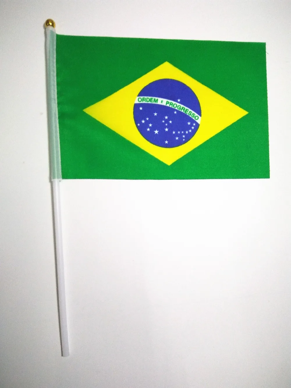 Wholesale Hand wave banners Brazil small National flags polyester