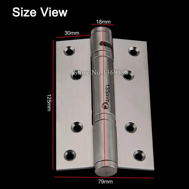 Top Quality 5" Stainless Steel Door Hinges Smoothly & Quiet Bearing Door Hinges Invisible Hydraulic Damping
