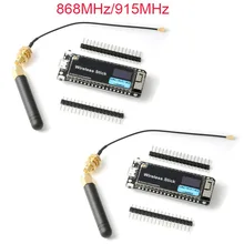 2Pcs 868Mhz/915MHz SX1276 ESP32 LoRa OLED Display Lora Module Development Board WIFI BLE Module with Antenna for Arduino IDE 2pcs lora radio node v1 0 915mhz rfm95 sx1276 wireless node module