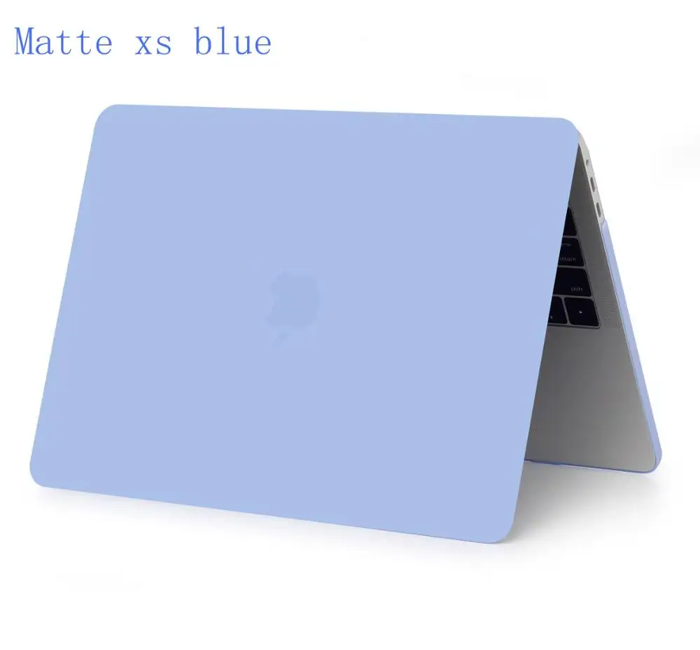 Кристальный \ матовый чехол для APPle MacBook Air Pro retina 11 12 13 15 mac Book 15,4 13,3 дюймов с сенсорной панелью A1932 A1466 - Цвет: Matte xs blue