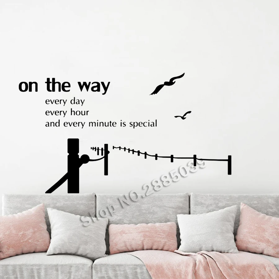 Creative Inspirational Words Wall Sticker Home Decor DIY Murals Kids
