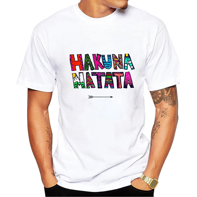 

HAKUNA MATATA Anime Lion King Simba Best Friend Timon And Pumbaa billie eilish harajuku hip hop oversized men t shirt