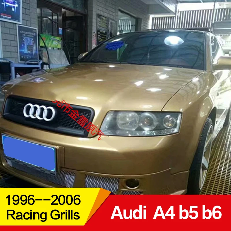 Используется для старых AUDI A4 b5/b6 гоночных грилей 1996-2006 год углеродное волокно/FRP Refitt Передняя Центральная гоночная решетка крышки без логотипа автомобиля