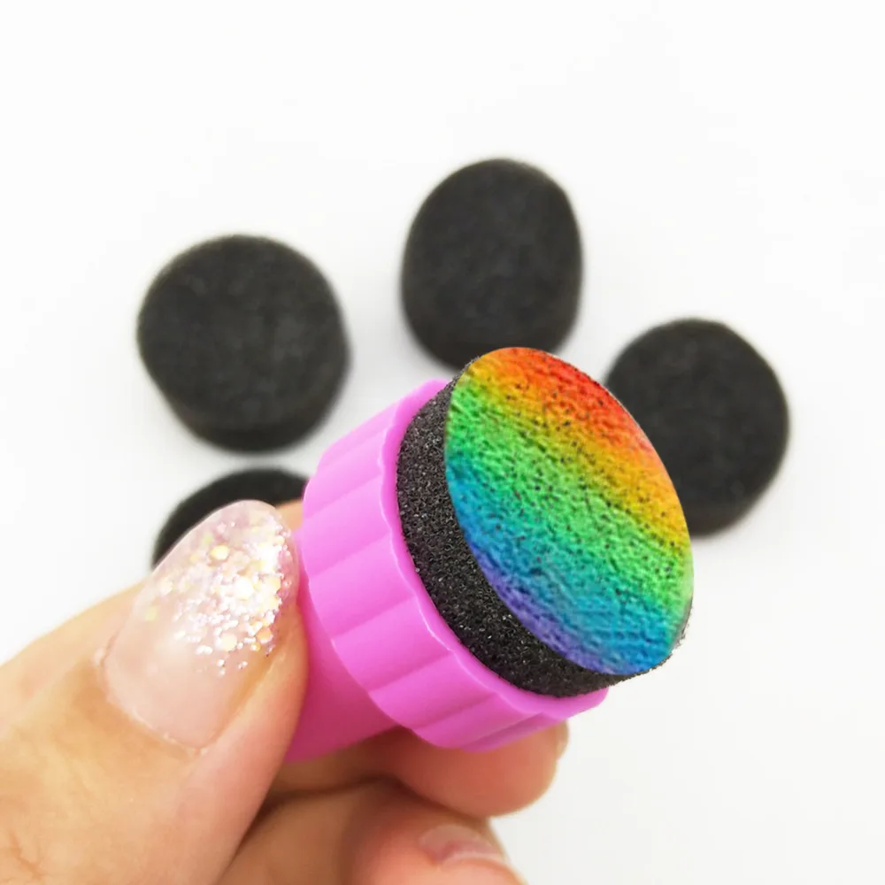 

5Pcs/Set DIY Nail Art Stamping Scraper Manicure Sponge Seal Polish Nail Decoration Tool Professional Nail Stamp Kit
