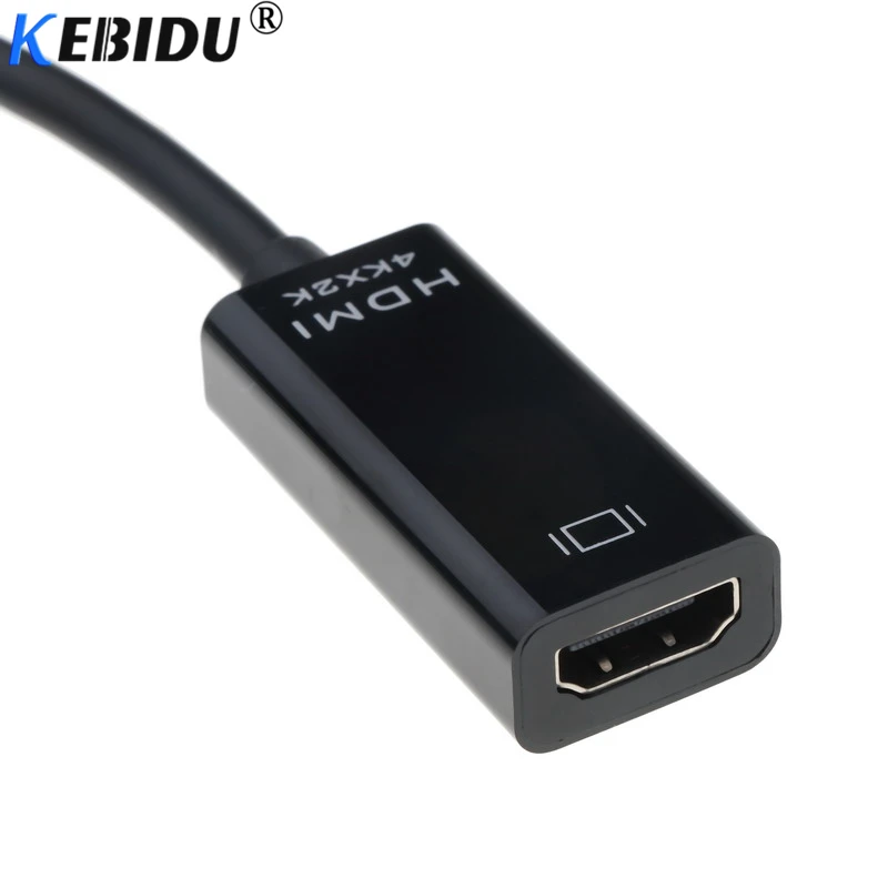 Кабель переходник Kebidu 4K Mini DP в HDMI Папа мама порт дисплея Thunderbolt для Apple Mac Macbook