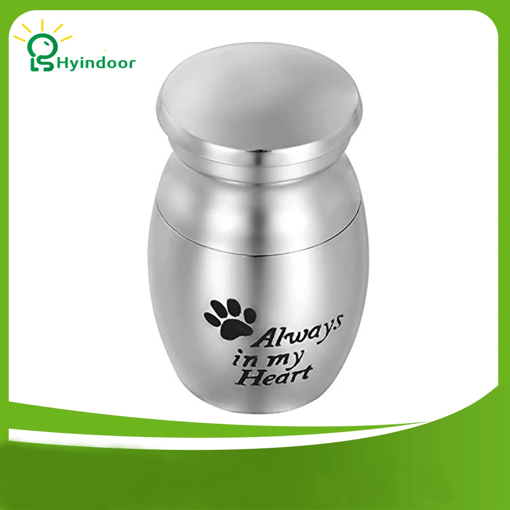 

Small Adult Pet Ashes Cremation Holder Urns Dog Cat Paw Memorial Casket Animal Funeral Keepsake Heart shaped Always in my heart