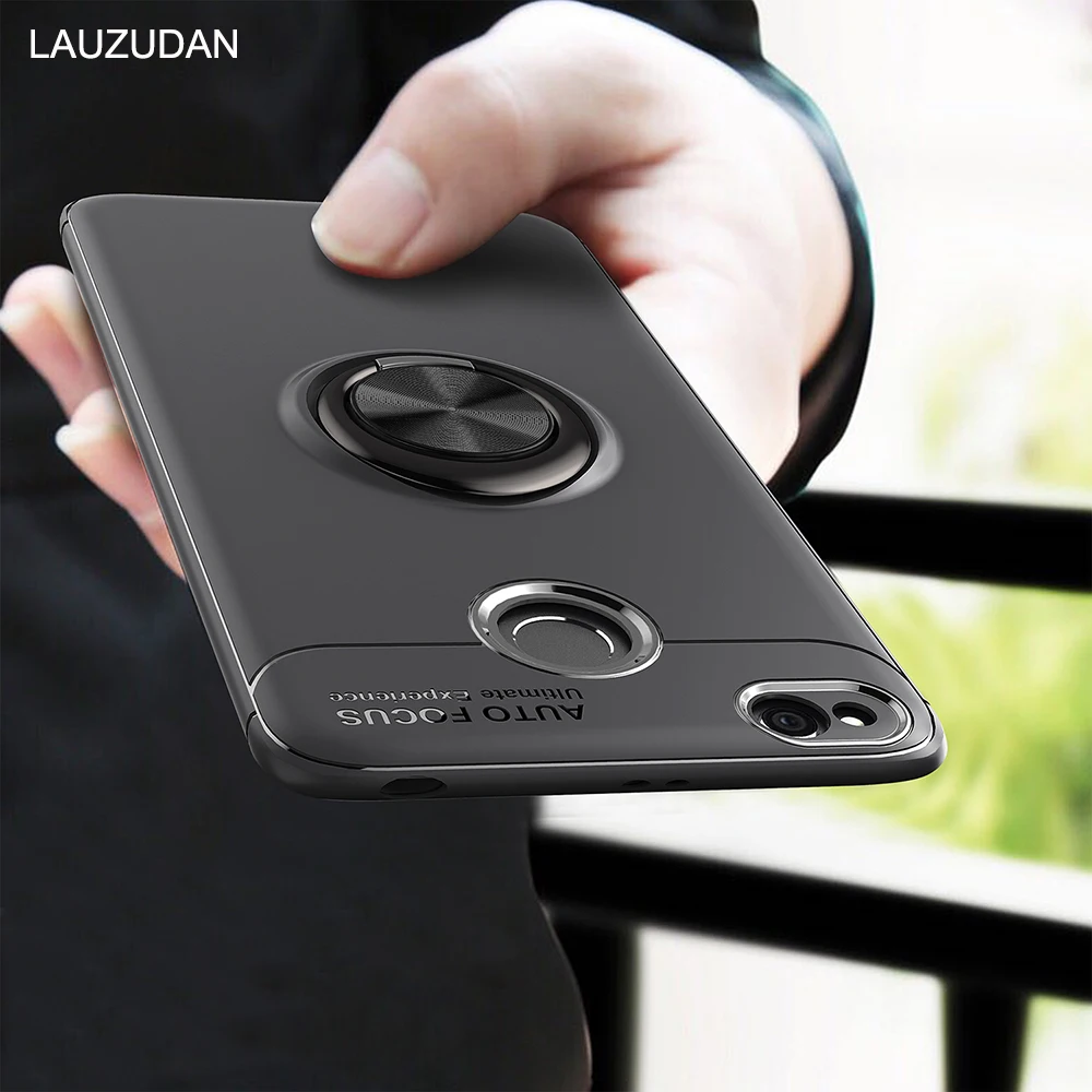 Luxury Shockproof Case For Xiaomi Redmi 4X Finger Ring Magnet Matte TPU Silicon Cover |