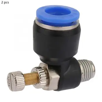

Brass Quick Couplings 2pcs Tube Air Flow Speed Controller Pipe Pneumatic Fitting Regulator Valve Pipe Connection