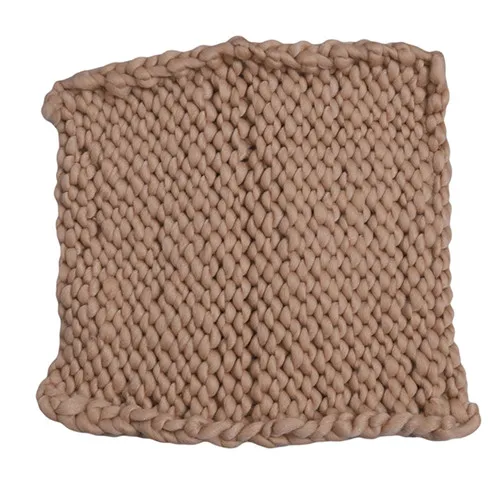 baby Crochet Basket Braid Photo Background High Quality Newborn photography props Blanket Swaddling stretch yarn hat Photo Props - Цвет: Khaki