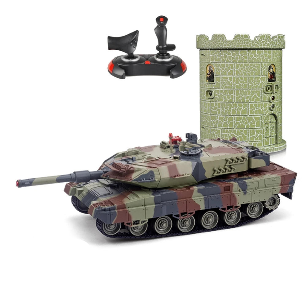 HUANQI 550B RC Tank Crawler IR Remote Control Toys 124 Scale
