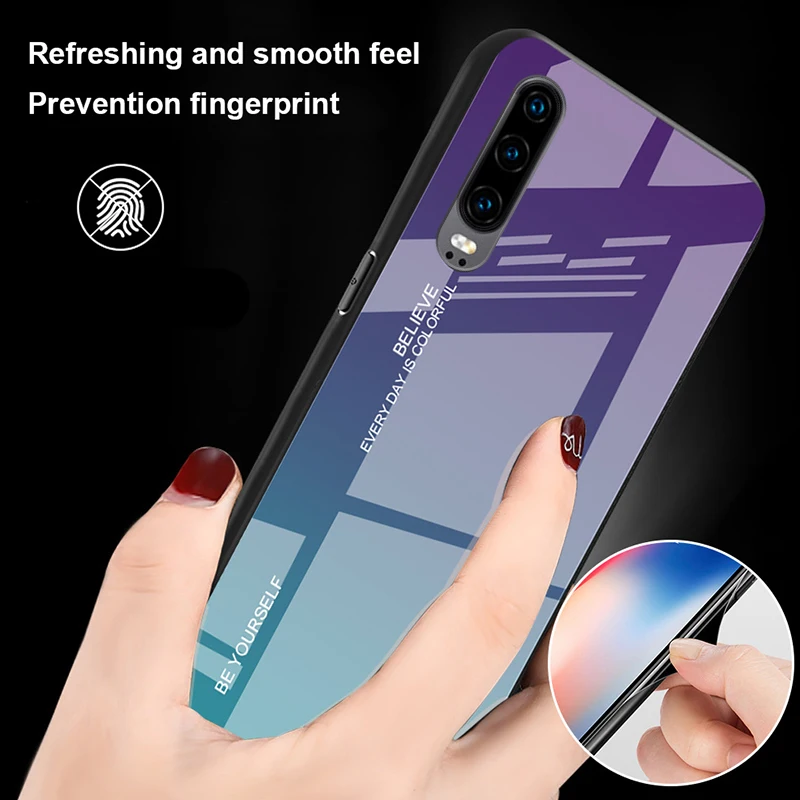 P30 Case For Huawei P30 Pro Lite Case Cover Luxury Tempered Glass Bumper Funda Glass Case For huawei P30 P30 Pro Lite P 30