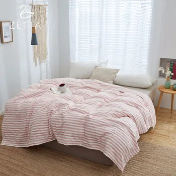 

[ZETTA] 2019 fashion six-layer yarn blanket soft 100% cotton summer bed sheet cover thin quilt on the bed ZTBHN19002