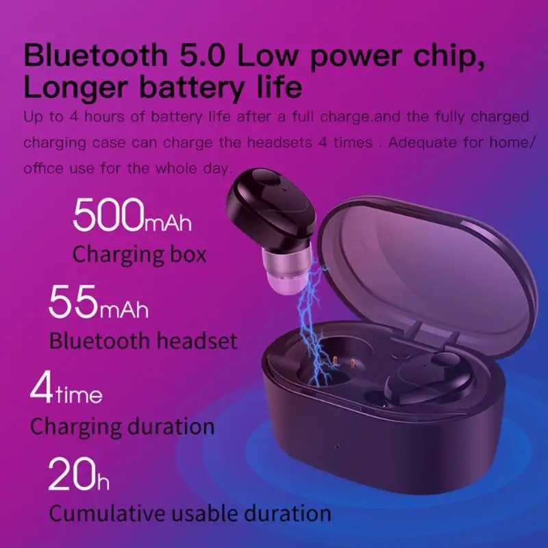 A7 TWS Smart Bluetooth 5,0 стерео наушники с низким энергопотреблением гарнитура